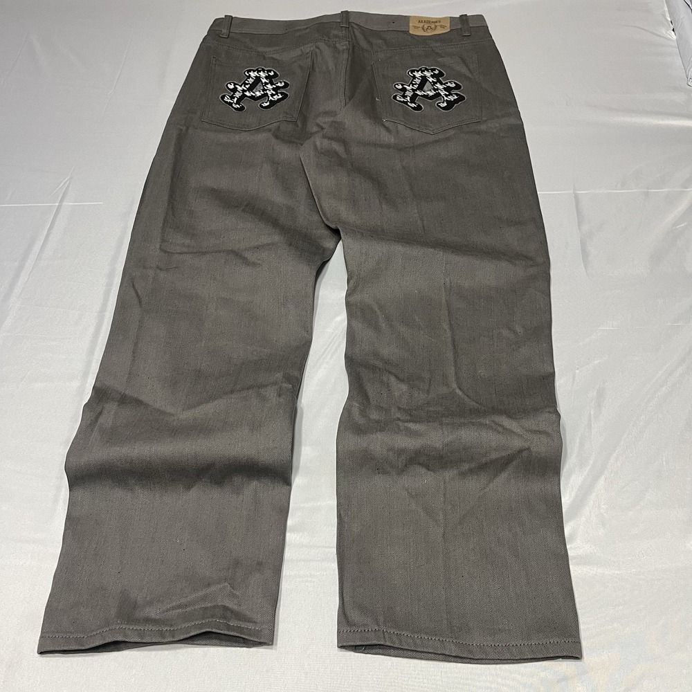 Vintage Akademiks Jeans Mens 40x32 Baggy Gray AKDMKS Grunge Skate Y2K